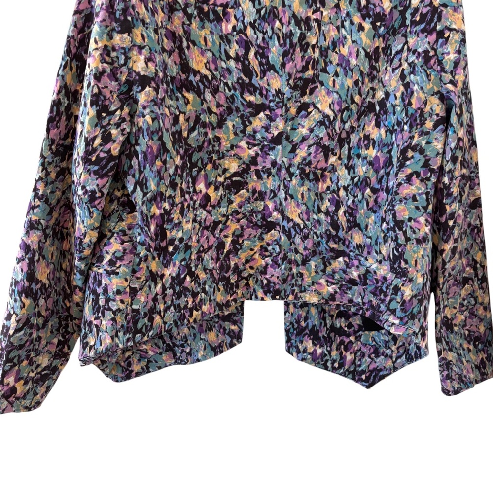 Mossimo Abstract Floral Print Blazer Jacket Multicolor XL purple pink - Picture 10 of 14